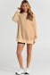Pink Drop Shoulder Ribbed Trim Oversized Sweatshirt