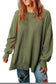 Pink Drop Shoulder Ribbed Trim Oversized Sweatshirt