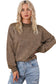 Brown Drop Shoulder Crew Neck Pullover Sweatshirt