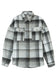 Brown Plaid Flap Pockets Shacket