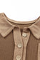 Red Waffle Pocket Seam Patchwork Loose Top