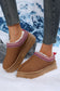 Chestnut Contrast Print Suede Plush Lined Snow Boots
