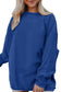 Orange Plain Drop Sleeve Crinkle Rib Oversized Sweatshirt
