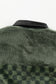 Vineyard Green Fleece Checkerboard Flap Pocket Snap Button Jacket