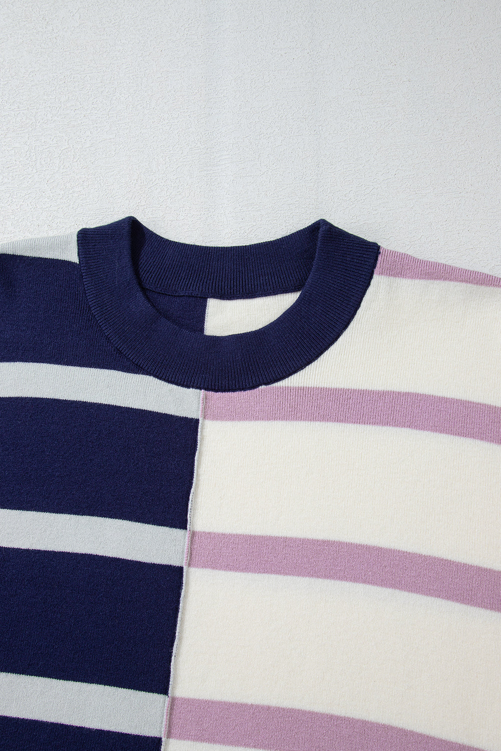 Stripe Colorblock Oversized Sweater