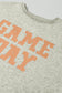 Black Game Day Graphic Rugby Football Season Sweatshirt