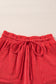 Racing Red Corded MERRY Graphic Long Sleeve Top and Shorts Set