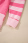 Checkered Colorblock Striped High Low Loose Sweater
