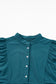 Gold Flame Corduroy Snap Buttons Empire Waist Bracelet Sleeve Dress
