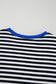 Black Stripe Oversized Contrast Trim Pullover Sweatshirt