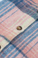 Brown Plaid Flap Pockets Shacket