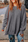 Pink Drop Shoulder Ribbed Trim Oversized Sweatshirt