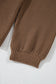 Casual Corded Knit Long Sleeve Top and High Waist Shorts Set