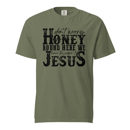 Leave the Judgin' to Jesus | Unisex garment-dyed heavyweight t-shirt